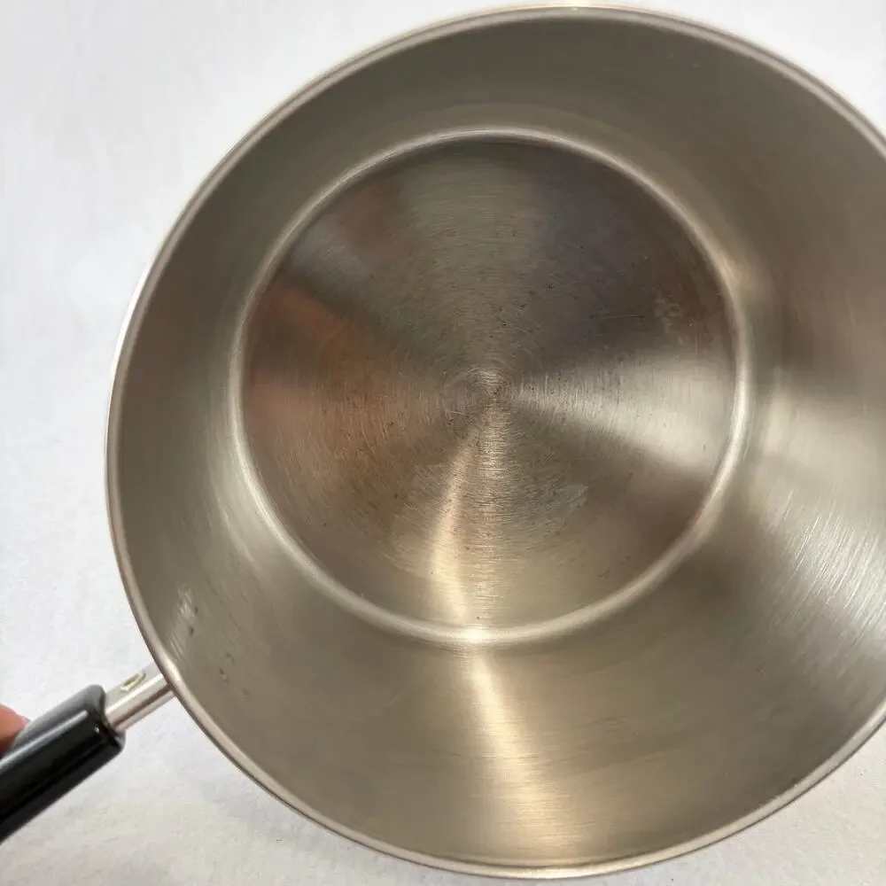 Revere Ware 1 QT Saucepan Pot & Lid Clinton 97C Aluminum Disc Bottom Stainless